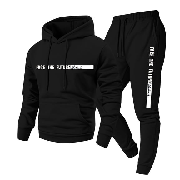 Angala Hoodie Tracksuit Soft Jogger Outfit With Zippered Hooded Sweatshirt And Comfortable Pants For Casual Wear And Athletic Handsome Cozy Men's Suits