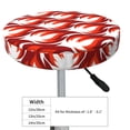 thumbnail image 2 of Goofa Fire Symbols Printed Stool Covers Round, Waterproof Round Bar Stool Covers Anti-Slip Round Bar Stool Seat Cover with Elastic Bands Durable -, 2 of 7