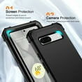 thumbnail image 4 of Allytech Google Pixel 7A Case with Screen Protector - Rugged Hybrid PC Cover Military Grade Protection Shockproof Anti-Scratch Corner Protective Case Cover for Google Pixel 7A 6.1" - Black, 4 of 6