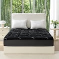 thumbnail image 2 of Sleep Zone 11oz Bamboo Cooling Mattress Pad, Soft Breathable Mattress Topper with Deep Pocket up to 21", OEKO-TEX Certified, Black, Queen, 2 of 11