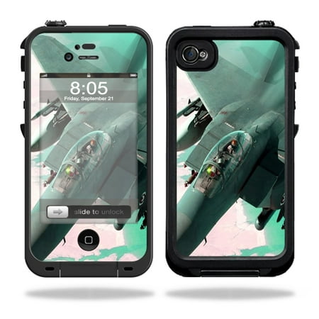 Mightyskins Protective Vinyl Skin Decal Cover for LifeProof iPhone 4 / 4S Case wrap sticker skins Fighter (Best Fighter Jet Game For Iphone)