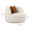 thumbnail image 3 of Fickle Cream Boucle Swivel Chair, 3 of 8
