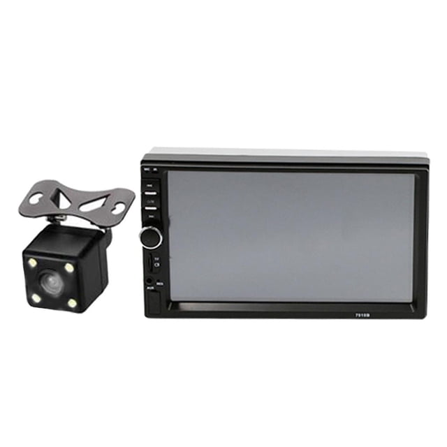 Reproductor de inalámbrico con pantalla táctil para coche de 7 pulgadas, 2 Din, Radio Estéreo AUX + cámara trasera con cámara de 4 LED CUTICAT Coche Vehículo MP5 Player