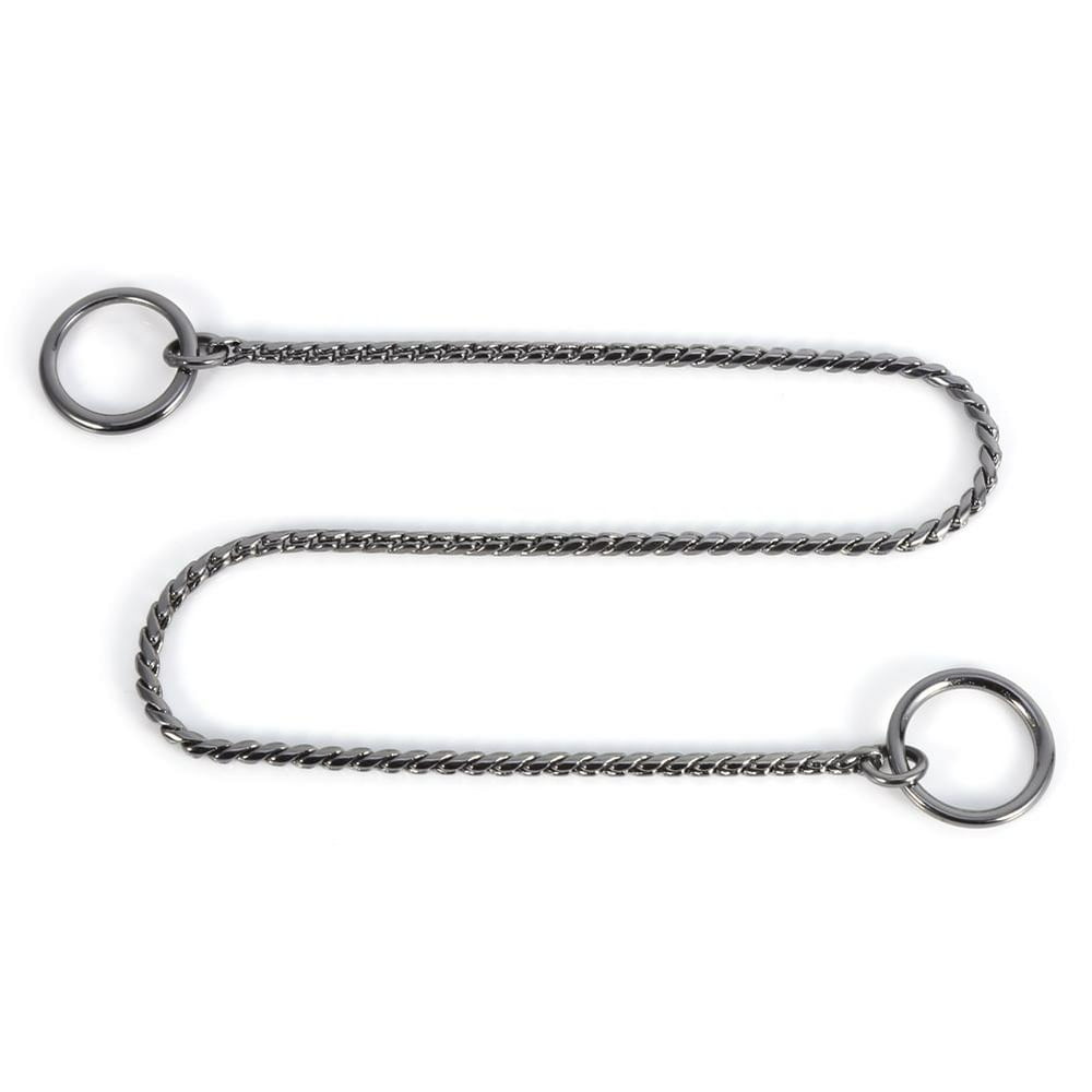 Tebru Dog Choke Chain,Dog Choke Collar,3 Sizes New Gold/Black Metal