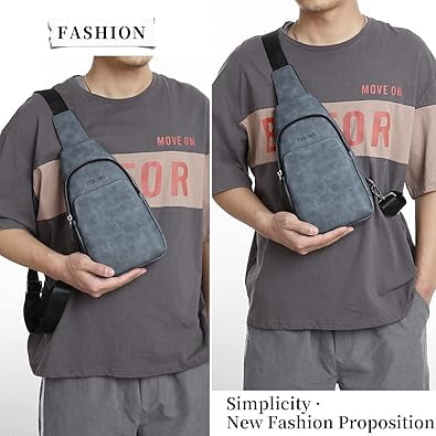 FSD.WG Men's Multi-Functional Sling Bag, Water-Resistant Crossbody Bag for Travel & Daily Use