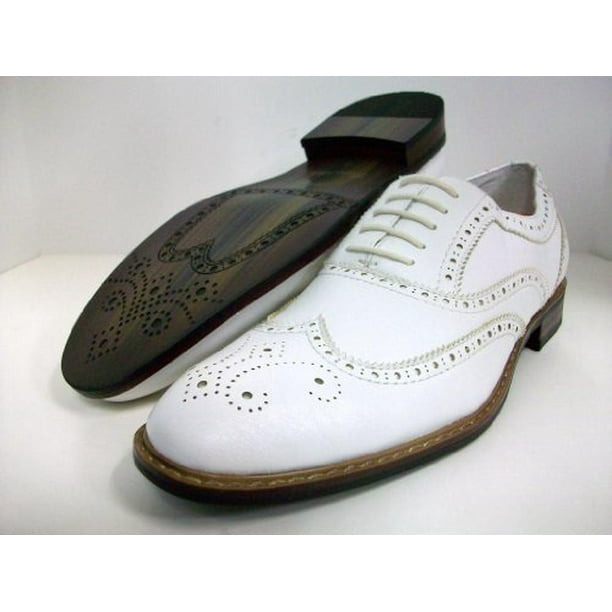 J�aime Aldo Mens Ferro Aldo White Faux Suede Wingtip