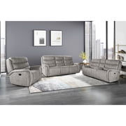 New Classic Furniture Kamari 2-Piece Fabric Manual Living Room Set in Gray