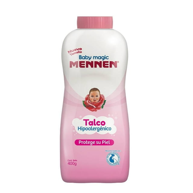 Talco para Bebé Mennen Baby Magic Rosa Hipoalergénico Protege su Piel 400 gr