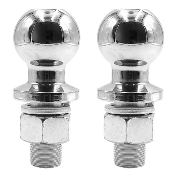 OFFIGAM 2Pcs Silver Trailer Ball for Trailer Hitch Heavy Duty Tow Ball with Durable Construction