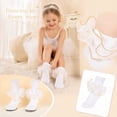 thumbnail image 4 of Girls 4-Layer Organza Ruffle Ankle Dress Socks Soft Cotton Frilly Princess Socks for Pageant Party Daily Wear(Champagne,M), 4 of 7