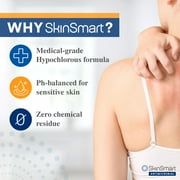 SkinSmart Antimicrobial Eczema Therapy with Hypochlorous Acid, Removes Bacteria so Skin Can Heal, for Adults, Kids and Seniors, 8 Ounce Clear Spray
