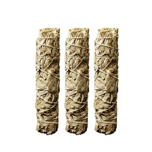 Jinsinto White Sage Bundles - (3 Pack) - Sage Smudge Stick for Home Cleansing Incense Healing Meditation (4 Inch)