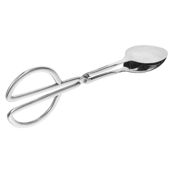 FUTUREORYY Kitchen Serving Tong Stainless Steel Food Clip Silver 1 Pc 10.22X3.14X1.57in