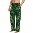 thumbnail image 2 of Yiaed Peacock Feathers2 Print Men's Lounge Pants, Loose PJ Bottoms, Long Pajama Pants for Men-Large, 2 of 5
