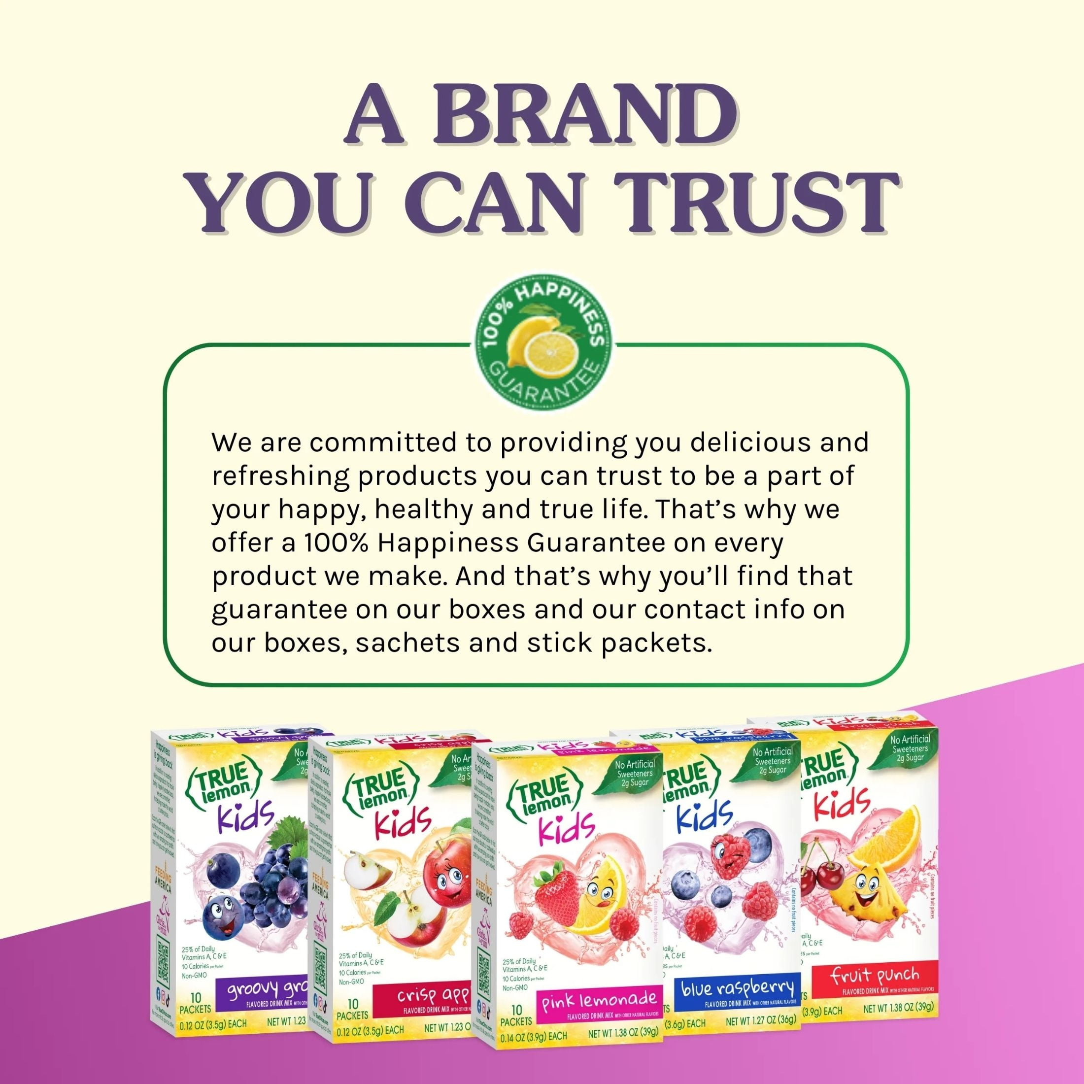 (12 pack) True Lemon Kids Fruit Punch Powdered Drink Mix, Low Sugar, No Artificial Sweeteners, 10 Count Box