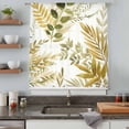 thumbnail image 4 of Brown Green Leaves Sheer Curtains 63 Inches Long, Summer Botanical Farmhouse Watercolor Leaf Light Filering Curtains, Breathable Simi Curtain Privacy Drapes for Living Room Bedroom Window Treatment, 4 of 9