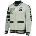 thumbnail image 2 of Unisex Colosseum Cream Michigan State Spartans Wild Collective Button-Up Jacquard Sweater, 2 of 3