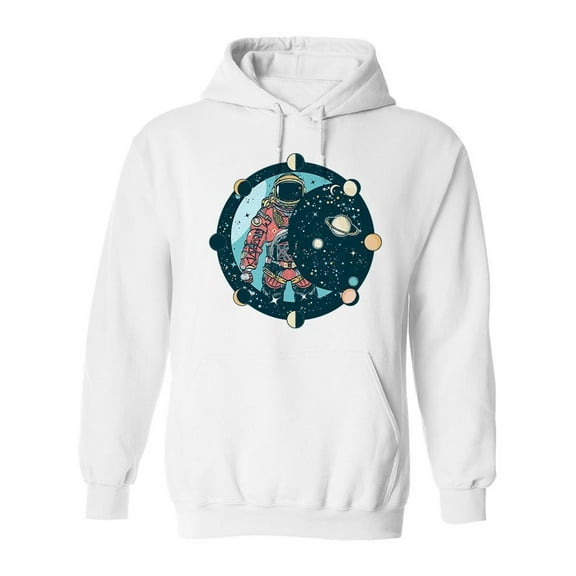 Astronaut Solar System Hoodie Men -Image by Shutterstock, Male XX-Large
