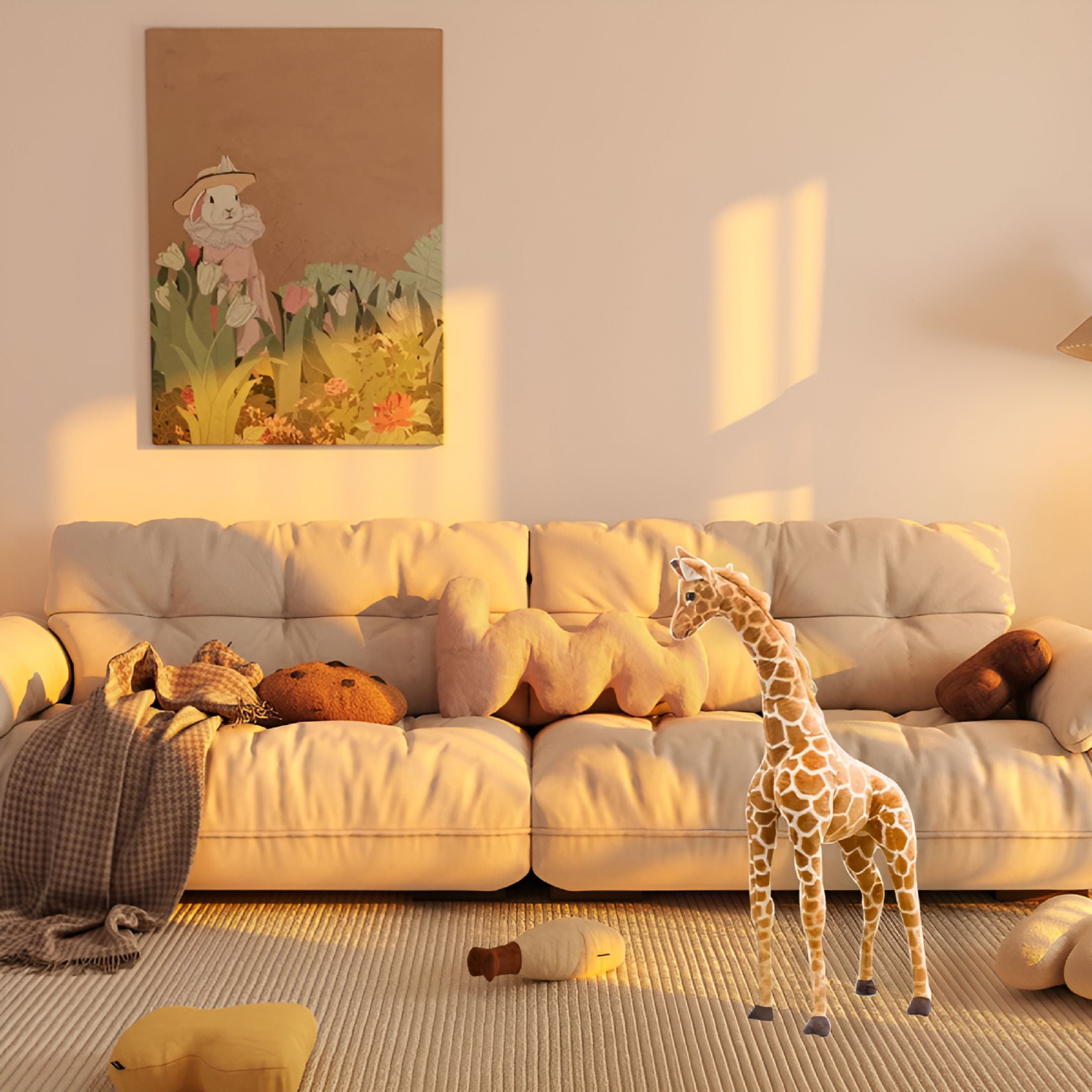 BESTSKY Giant Giraffe Tall Stuffed Animal Plush Giraffe Toy 60cm