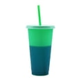 thumbnail image 2 of Visland Changing Cups Blank Cups 24oz Reusable Tumbler with Lids and Straws,BPA Free Reusable Cold Drink Cups with Lids and Straws, Smoothie Cups,Party Cups, 2 of 6