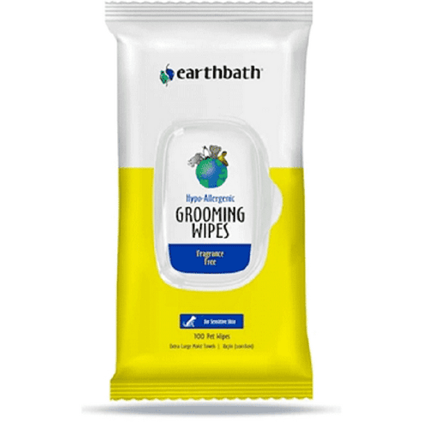 Earthbath All Natural HypoAllergenic Pet Grooming Wipes, 100Count