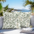 thumbnail image 4 of Outdoor Pillow Cover Green Leaves Fruit Set of 2 Waterproof Throw Pillowcases Spring Plant Decorative Patio Furniture Pillows for Couch Garden Indoor & Outdoor Use, 4 of 9