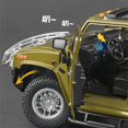 thumbnail image 4 of Modelo de coche de aleación HUMMER H2 Highway 61 SUV, juguete de Metal fundido a presión, vehículos todoterreno, modelo de coche, sonido de simulación y luz, regalo para niños, 1/18, 4 of 5