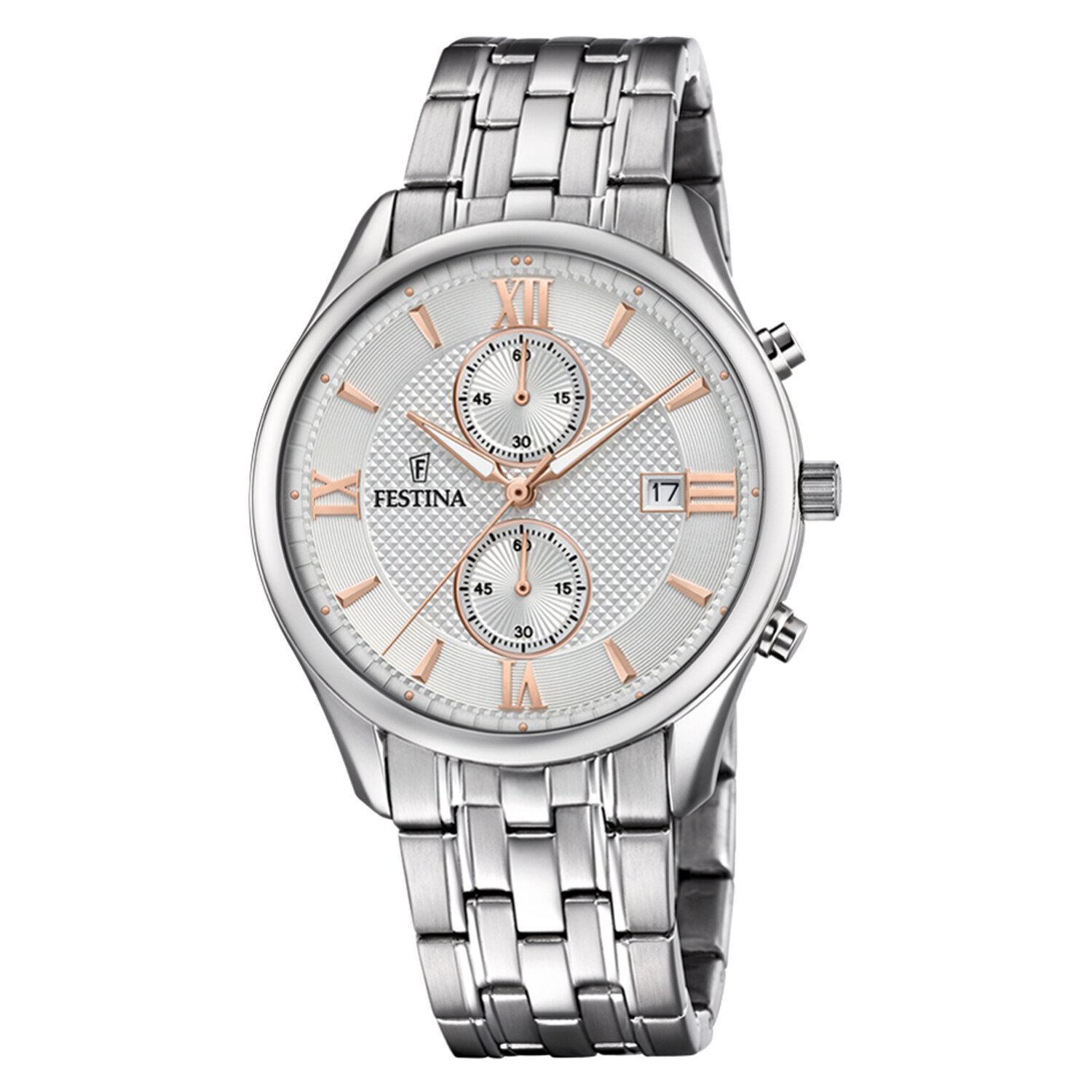 festina silver watch