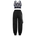thumbnail image 2 of vastwit Kids Girls Jogger Pants Dance Outfits Sports Crop Tops 2 Piece Set for Jaz Hip Hop Street Lily 8, 2 of 7