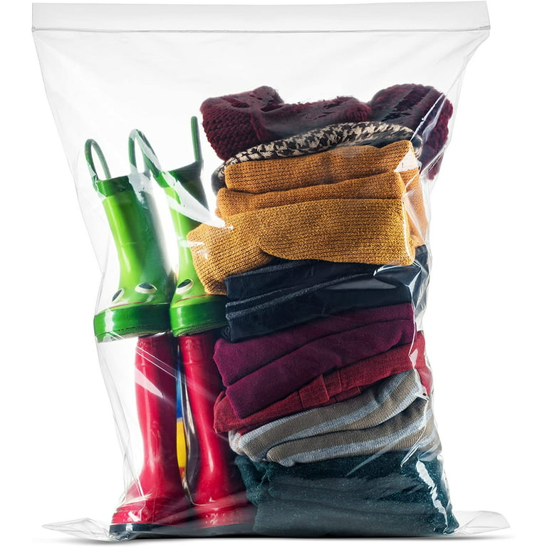 X-Large Regular Roaster Food Storage Bags, Resealable Top, 3.5 Gallon size, 16 x 18, Clear, Freezer, Food Prep, Clothing Organization [ 99 Bags ]