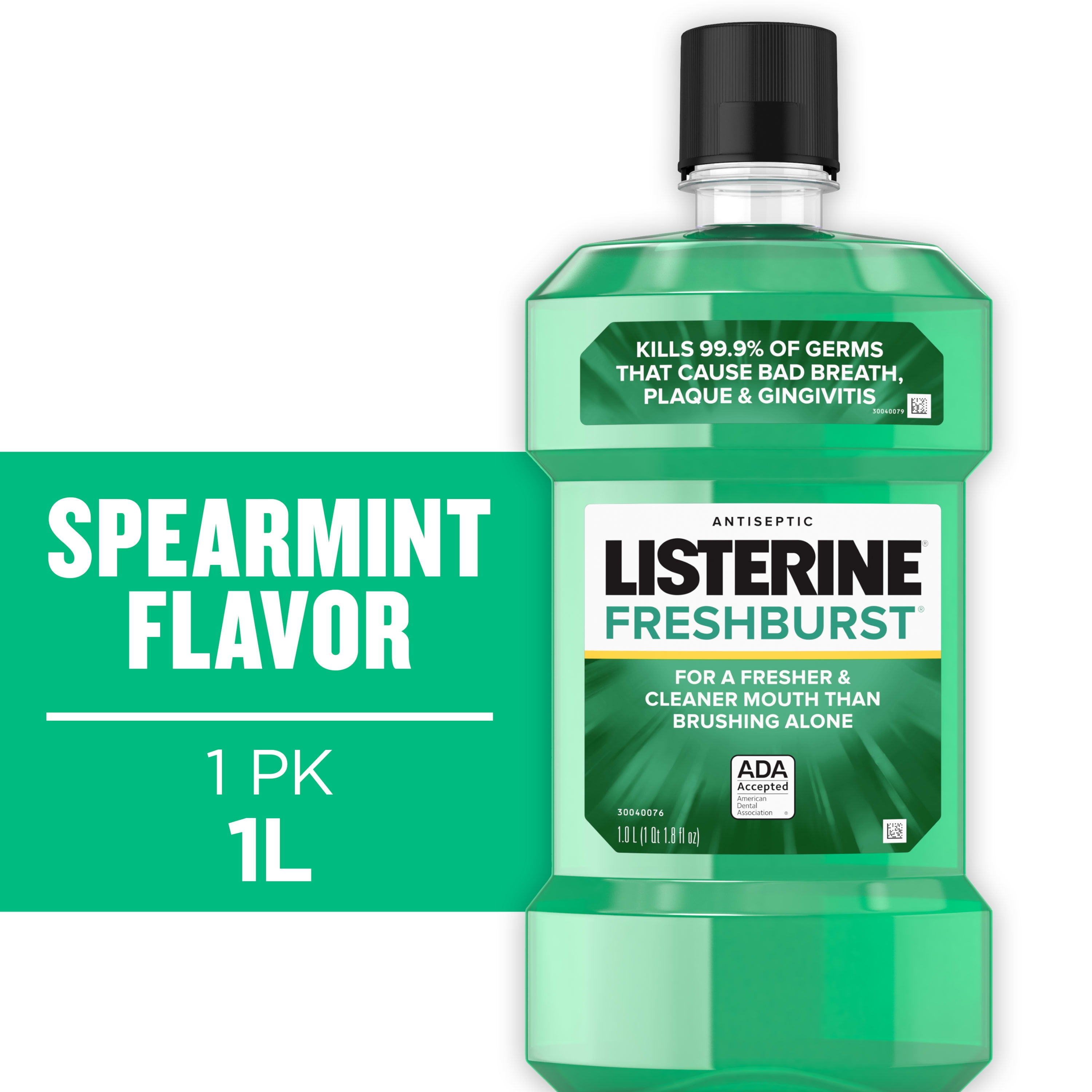 Listerine Freshburst Antiseptic Mouthwash, Mint, 1 L