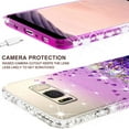 thumbnail image 5 of Compatible for Samsung Galaxy S8 Plus Case, with [Temper Glass Screen Protector] SOGA Diamond Glitter Liquid Quicksand Cover Cute Girl Women Phone Case [Clear/Purple], 5 of 5