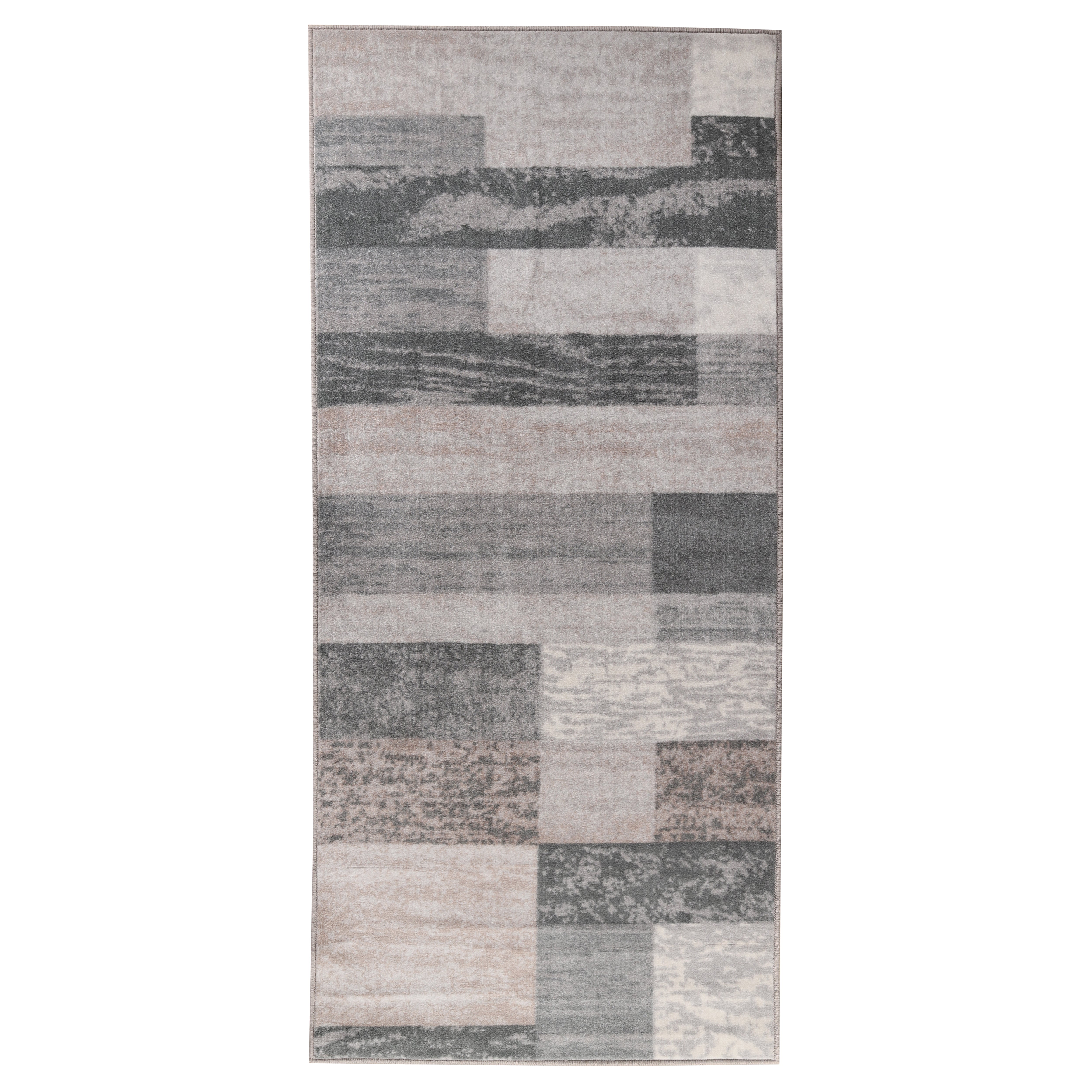 Superior Rockwood Geometric Blocks Washable Indoor Area Rug, 10' x 14', Beige