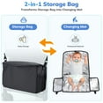 thumbnail image 3 of SACVON 4-in-1 Baby Stroller Wagon, 4-Seat Convertible Wagon for Kids with Removable Canopy, Cooler Bag, Adjustable Handle, for Outdoor Camping & Travel, Black, 3 of 12