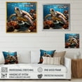 thumbnail image 4 of Designart "Emblematic Turtle Insight I" Animals Turtle Floater Framed Canvas Prints, 4 of 5