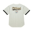 thumbnail image 3 of Men's-Mitchell & Ness  Cream Pittsburgh Steelers Final Seconds Vintage Logo Mesh Button-Up Shirt, 3 of 7
