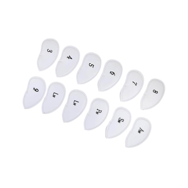 facefd Ensemble de 12 Pcs Couvre-Chefs de Golf en Cuir PU Imperméable Blanc