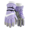 thumbnail image 5 of Bmisegm Kids Ski Snow Gloves Thick Velvet Cycling Skiing Cold Weather Toddler Winter Gloves Insulated Mittens Purple L, 5 of 5