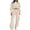 Beige, variant on Outfits Set for Women Fall Sets for Women Clothing Women'S Solid Color Casual Crew Neck Long Sleeve Trousers and Tight Waist Hoodie Suit my items out for delivery