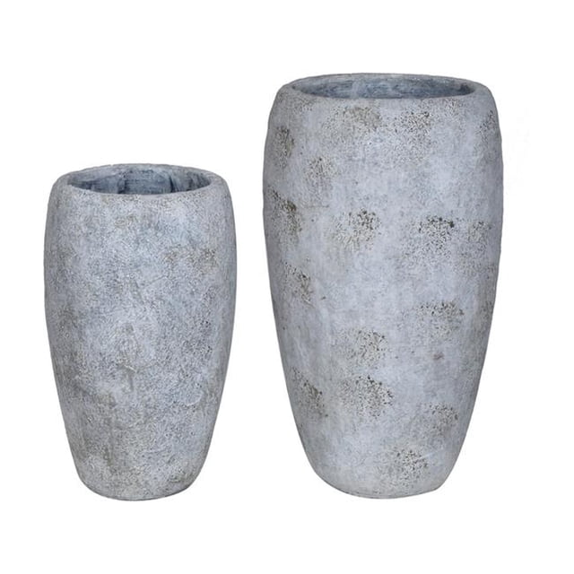 Crestview Collection CVDEP1017 La Palata Vases, Natural Concrete Finish
