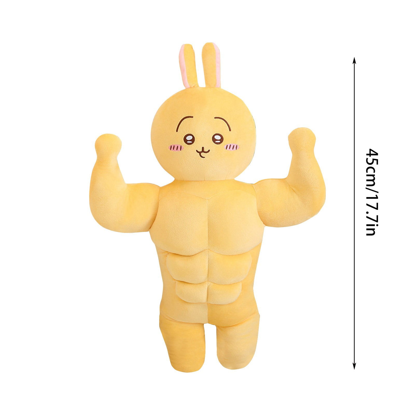 Funny Muscle Chiikawa Usagi Plush Toy - (17.7''/45 cm) Soft