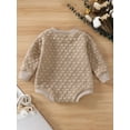 thumbnail image 3 of Seyurigaoka Baby Boys Girls Winter Warm Romper Tops Casual Long Sleeve Solid Color Quilted Bodysuit One-Piece Clothes, 3 of 6