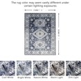 thumbnail image 2 of JV Home Area Rug Napoli Grey 7'6"x10' Washable Carpet Anti Slip, 2 of 6