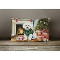 thumbnail image 4 of Bichon Frise Christmas Fabric Decorative Pillow 12 in x 16 in, 4 of 4