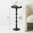 thumbnail image 3 of Small Round Drink Table,Pedestal Tables,Small Round Side Table for Narrow Spaces,End Table for Living Room, Bedroom, Bathroom,Balcony, 3 of 9