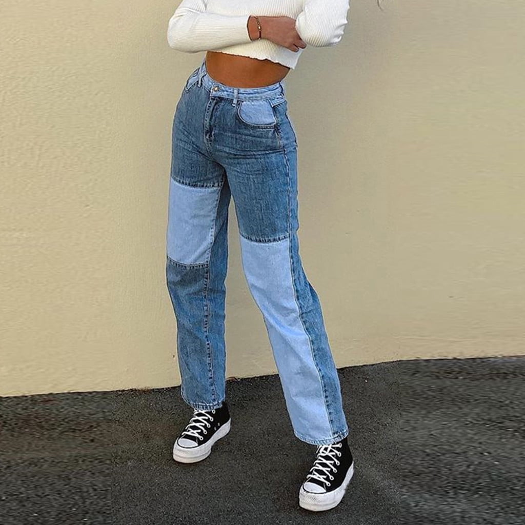 color block jean