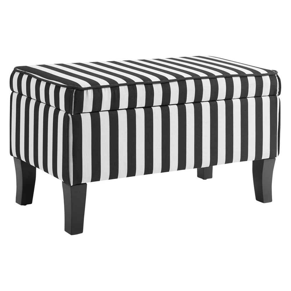 Black And White Striped Dining Bench Stripe Bench in Black Finish - Walmart.com - Walmart.com