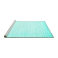 thumbnail image 2 of Ahgly Company Machine Washable Indoor Round Abstract Turquoise Blue Contemporary Area Rugs, 6' Round, 2 of 4