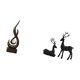 thumbnail image 5 of Figura de ciervo de resina con escultura abstracta de fuego. Coleccionable de estatua de reno, adorno decorativo para el hogar con fina elaboración. I, 5 of 8