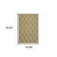 thumbnail image 2 of HomeRoots 5' x 8' Tan Geometric Stain Resistant Indoor Outdoor Area Rug, 2 of 5
